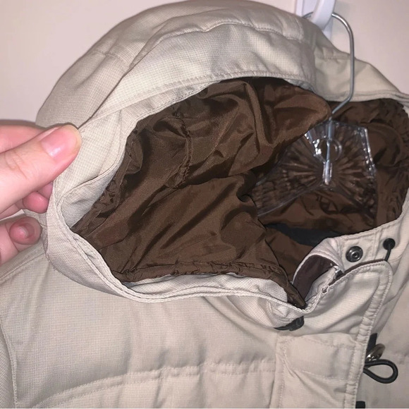 Sorel Cream Brown Winter Hooded Jacket Down Filled S - Picture 7 of 13